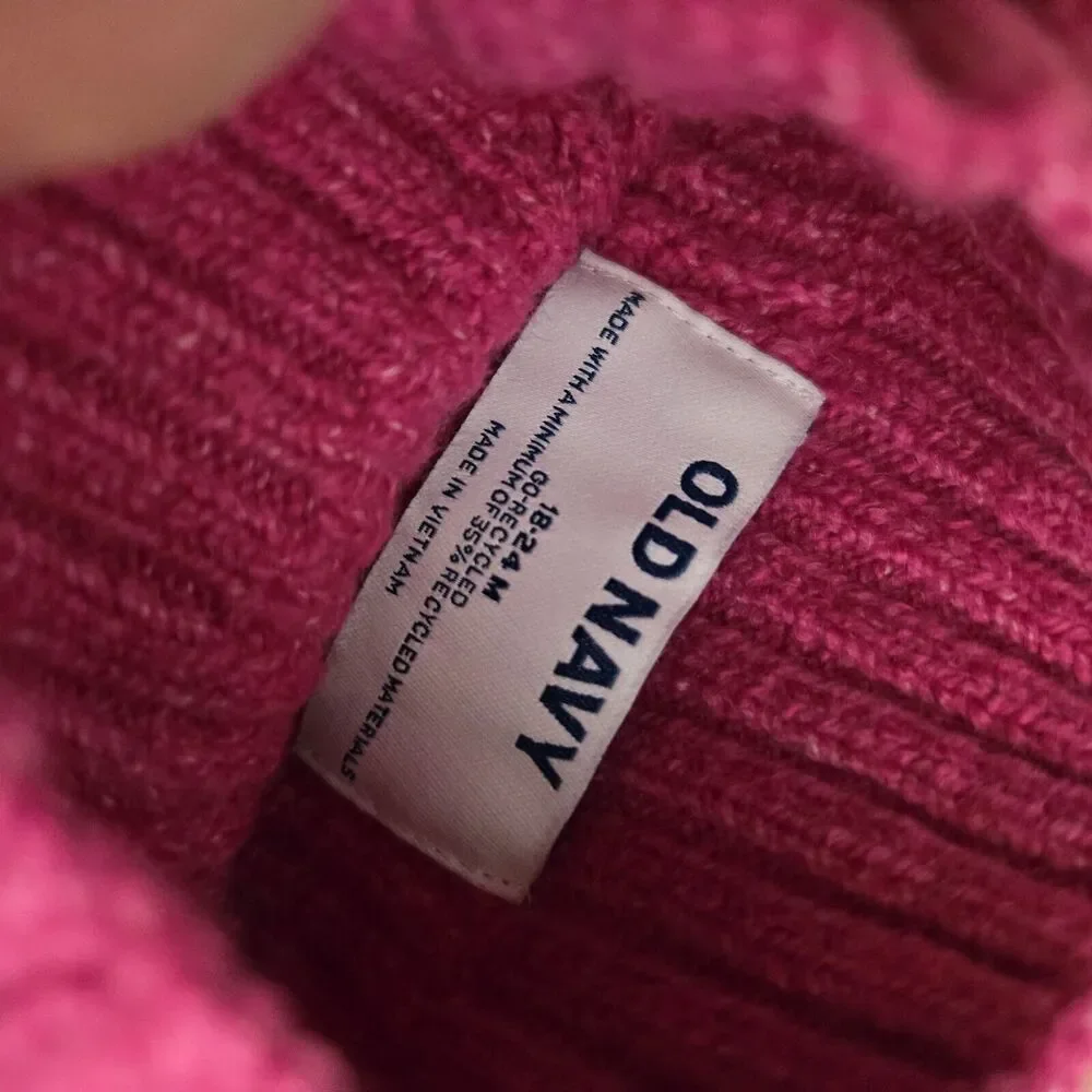 OLD NAVY Pink Knit‎ Sweater Toddler New with tags asize 18-24months - S9